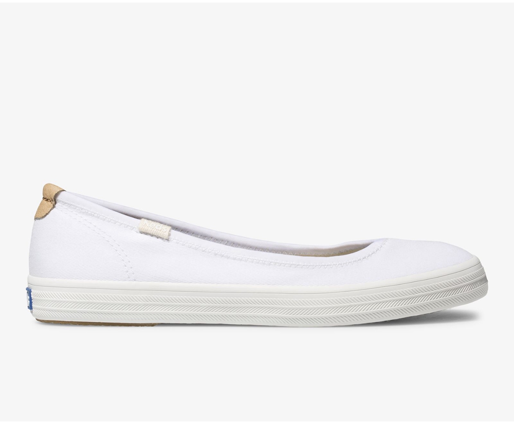 Keds Womens Slip Ons White - Bryn - 689HPKERB